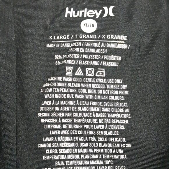 Hurley XL Men's Elastic Waist Dark Blue/Pink Flamingo Swim Trunks Stretch Volley - Picture 13 of 13